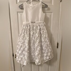 American Princess White Flower Girl Baptism Wedding Dress size 12 preowned